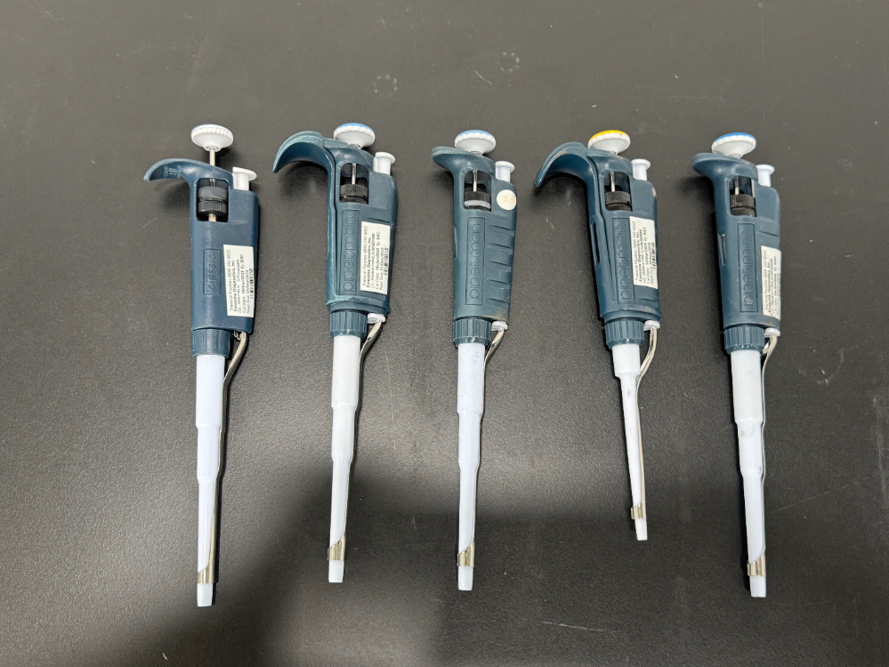 Image of Gilson Pipetman Single Channel Pipettes - Quantity 5